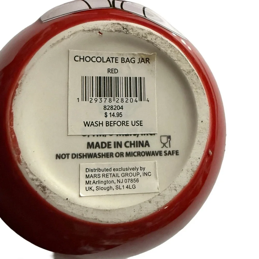 M&M's Red Candy Jar withM&M's Red Candy Jar with Lid Collectible Kitchen Storage